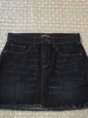 Express Dark Indigo Mini Skirt